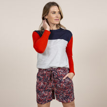 Load image into Gallery viewer, Lily &amp; Me Navy Linen Short Fern