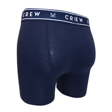 Load image into Gallery viewer, Crew Clothing Blue Mens Cotton Rich Branded Waist Boxers