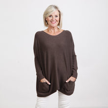 Load image into Gallery viewer, Goose Island Chocolate Slouch Front Pocket Jumper