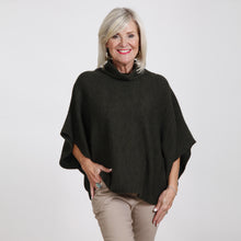 Load image into Gallery viewer, Goose Island Khaki Cowl Poncho Top