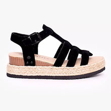 Load image into Gallery viewer, Brakeburn Black Strappy Sandals