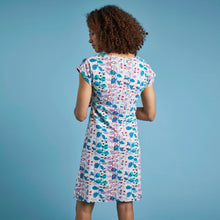 Load image into Gallery viewer, Weird Fish Pearl Gray Tallahassee Organic Cotton Printed Day Dress