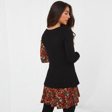 Load image into Gallery viewer, Joe Browns Black Lovely Leaves Tunic