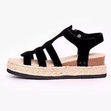 Load image into Gallery viewer, Brakeburn Black Strappy Sandals
