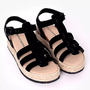 Brakeburn Black Strappy Sandals