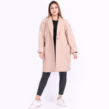 Load image into Gallery viewer, Italian Beige Front Buttoned Lagenlook Boiled Wool Teddy Coat