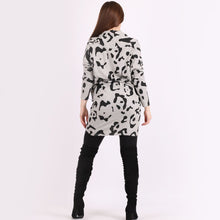 Load image into Gallery viewer, Italian Beige Leopard Print Cowl Neck Twisted Cross Over Lagenlook Top