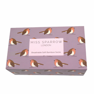 Miss Sparrow Robins Socks Box
