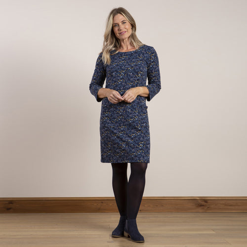 Lily & Me Navy Maisemore Dress Clevedon Garden
