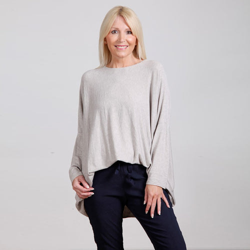 Goose Island Beige Slouchy Long Sleeve Jumper