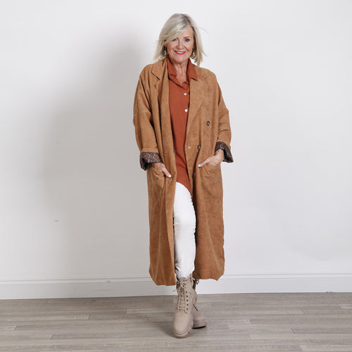 Goose Island Camel Cord Button Coat