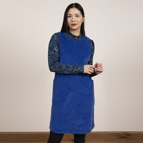 Lily & Me Bright Blue Hillcote Dress Pincord