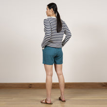 Load image into Gallery viewer, Lily &amp; Me Teal Linen Shorts