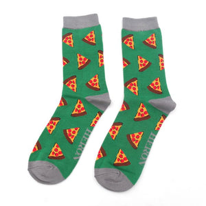 Mr Heron Green Pizza Slices Socks