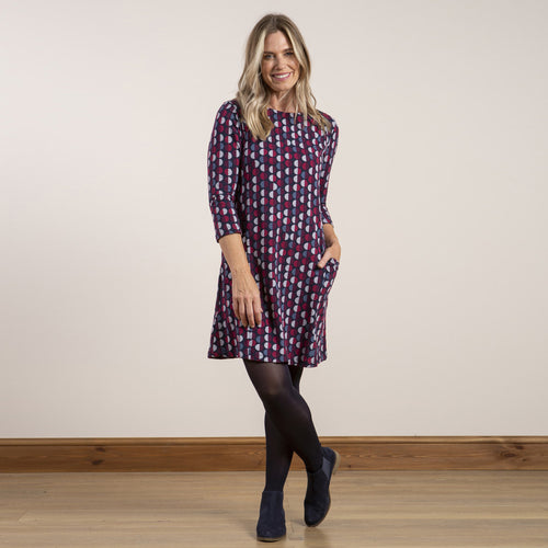 Lily & Me Damson Helen Dress Half Circles