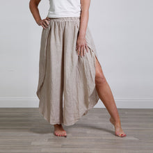 Load image into Gallery viewer, Goose Island Beige Linen Side Split Harem Trouser