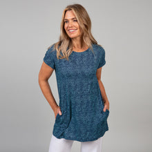 Load image into Gallery viewer, Lily &amp; Me Navy Iris Tunic Chevron