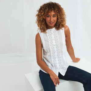 Joe Browns White The Annie Embroidered Blouse