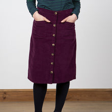 Load image into Gallery viewer, Lily &amp; Me Damson Button Through Skirt