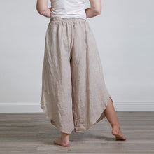 Load image into Gallery viewer, Goose Island Beige Linen Side Split Harem Trouser