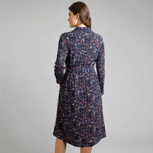Load image into Gallery viewer, Weird Fish Navy Lawson Lenzing EcoVero™ Printed Shirt Dress