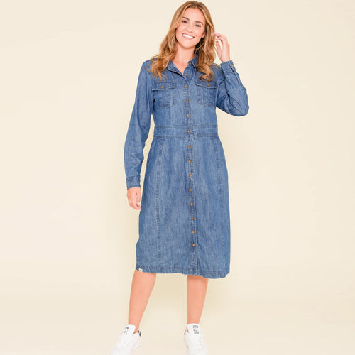 Brakeburn Denim Shirt Dress