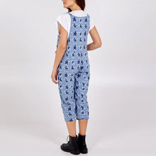 Load image into Gallery viewer, Italian Denim Blue Star Dungarees 3/4 Length