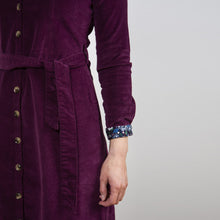 Load image into Gallery viewer, Lily &amp; Me Damson Cord Shirt Midi Dress