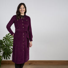 Load image into Gallery viewer, Lily &amp; Me Damson Cord Shirt Midi Dress
