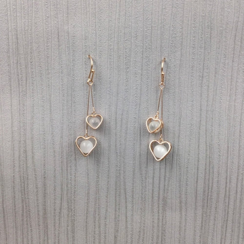 Gold Heart Earrings