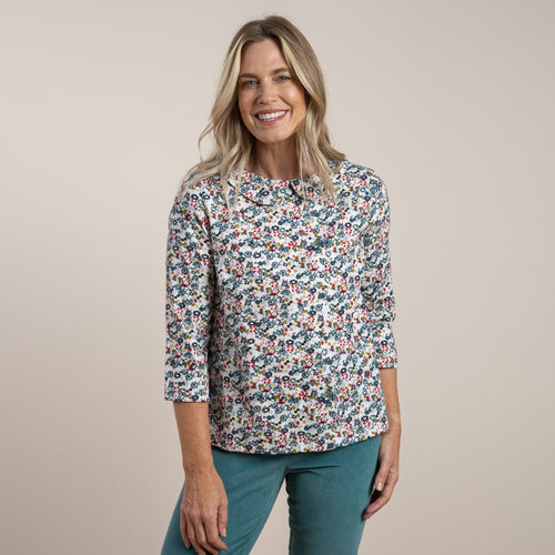 Lily & Me Ecru Grace Top Jemma Blossom