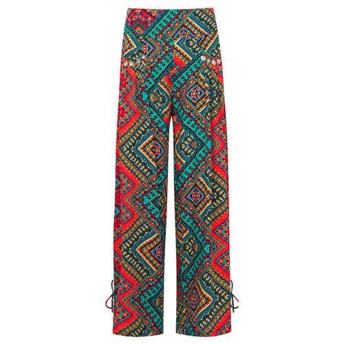 Joe Browns Red Aztec Print Trousers