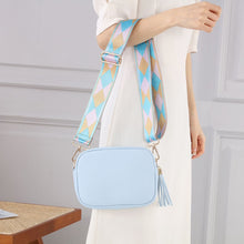 Load image into Gallery viewer, Baby Blue Tassel Box Bag With Funky Strap