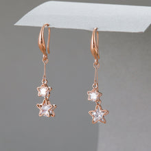 Load image into Gallery viewer, Gold Gem Star Earrings