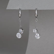 Load image into Gallery viewer, Silver Gem Earrings
