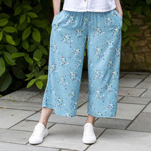 Load image into Gallery viewer, Lily &amp; Me Soft Teal Evie Trousers Strawberry Fields