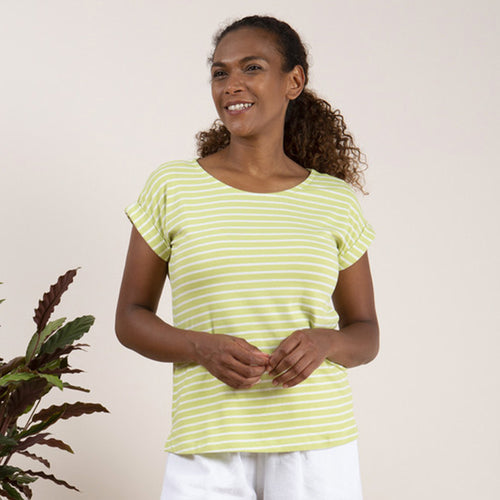 Lily & Me Lime Weekend Tee Summer Stripe