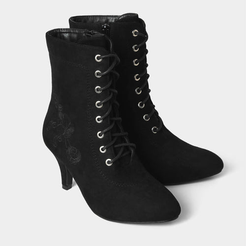 Joe Browns Black So Enchanting Embroidered Boots