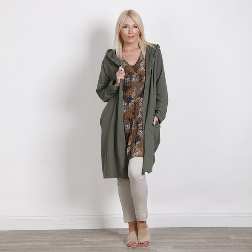 Goose Island Khaki Hooded Side Pocket Jacket