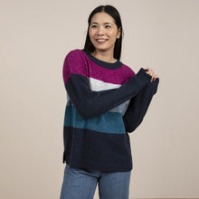 Load image into Gallery viewer, Lily &amp; Me Cerise &amp; Navy Hygge Jumper