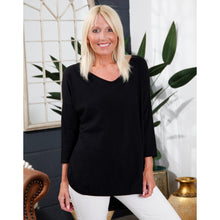 Load image into Gallery viewer, Goose Island Black V-Neck Plain Top