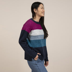 Lily & Me Cerise & Navy Hygge Jumper