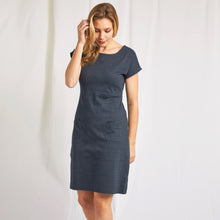 Load image into Gallery viewer, Weird Fish Navy Viola Recycled Organic Jersey Dress