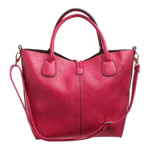 Load image into Gallery viewer, Bessie London Fuchsia Classic Button Bag-In-Bag
