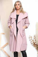 Load image into Gallery viewer, long sleeve open winter coat: Pink