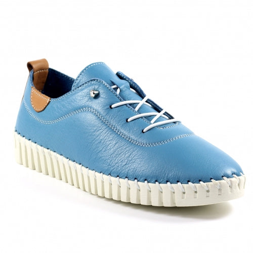 Lunar Flamborough Leather Shoes Mid Blue