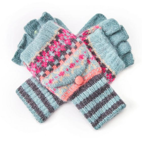 Duck Egg Pattern Mitten Gloves