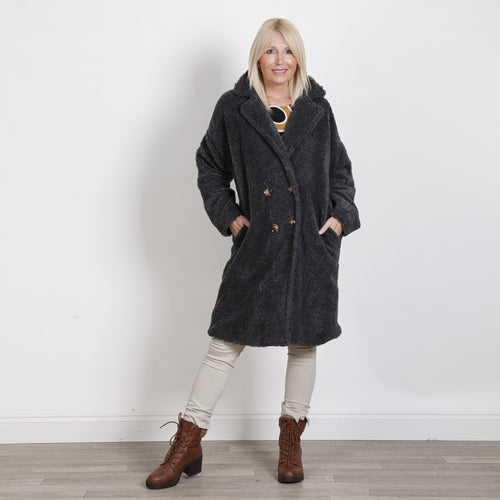 Goose Island Grey Teddy Bear Coat