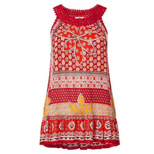 Joe Browns Red Carefree Crochet Trim Top