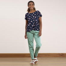 Load image into Gallery viewer, Lily &amp; Me Navy Rose Top Freesia
